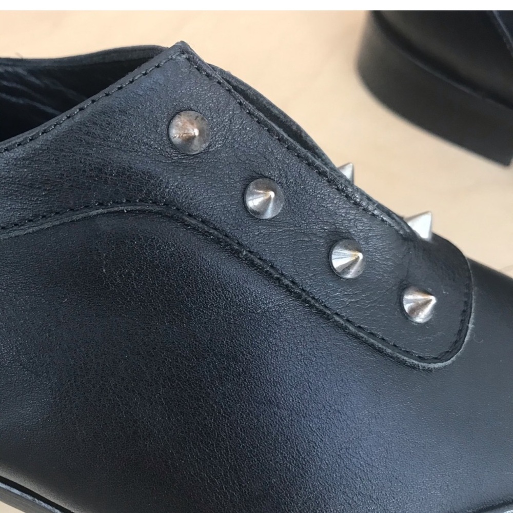 ANINE BING Channing Black Leather Oxfords Sz 38 - Picture 9 of 11
